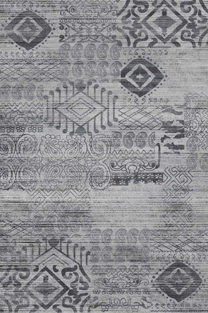 Alison Modern Şönil Desenli Pamuk Tabanlı Yıkanabilen Kaymaz Antibakteriyel Salon Halısı - Aydahome