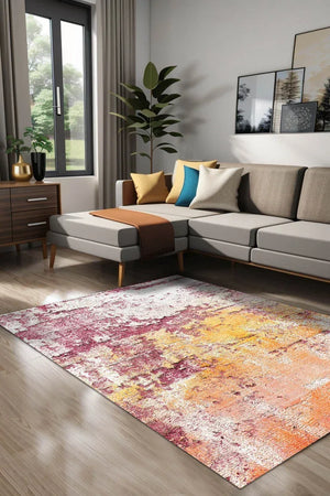 Sally Modern Kadife Yıkanabilir Kaymaz Pamuk Tabanlı Antibakteriyel Salon Halısı - Aydahome