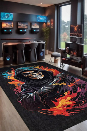 Power Modern Şönil Gamer Halısı Pamuk Tabanlı Yıkanabilen Kaymaz Genç Odası Oyuncu Gaming Halısı - Aydahome