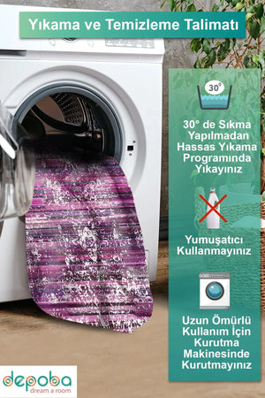 İrya Modern Kadife Yıkanabilir Kaymaz Pamuk Tabanlı Antibakteriyel Salon Halısı - Aydahome