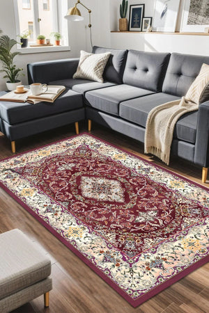 Jesse Modern Kadife Yıkanabilir Kaymaz Pamuk Tabanlı Antibakteriyel Salon Halısı - Aydahome