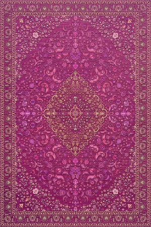 Jutte Vintage Kadife Yıkanabilir Kaymaz Pamuk Tabanlı Antibakteriyel Salon Halısı - Aydahome