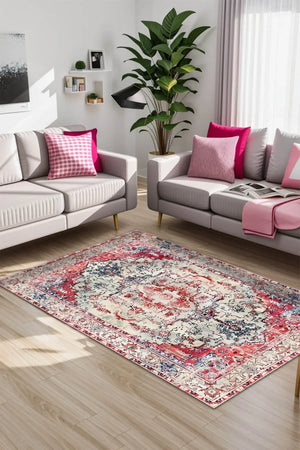 Zonya Modern Kadife Yıkanabilir Kaymaz Pamuk Tabanlı Antibakteriyel Salon Halısı - Aydahome