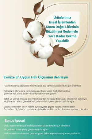 Alexis Modern Kadife Pamuk Tabanlı Yıkanabilen Kaydırmaz Antibakteriyel Salon Halısı - Aydahome