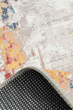 Laray Modern Kadife Desenli Pamuk Tabanlı Yıkanabilen Kaydırmaz Antibakteriyel Yuvarlak Salon Halısı - Aydahome