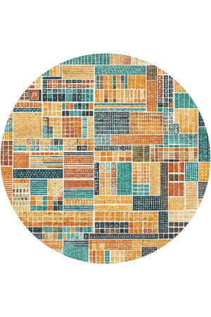 Abela Modern Kadife Yıkanabilir Kaymaz Pamuk Tabanlı Antibakteriyel Yuvarlak Halı - Aydahome