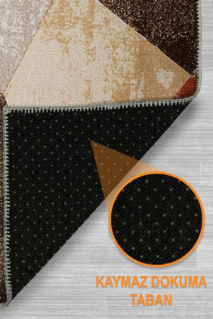 Penko Modern Şönil Modern Doğal Pamuk Tabanlı Salon Halısı Kaymaz Antibakteriyel Yıkanabilir Çevre Dostu - Aydahome