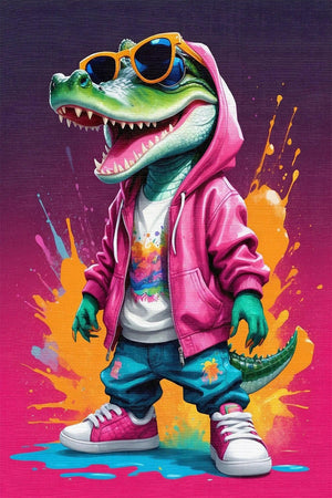 Croc Modern Şönil Gamer Halısı Pamuk Tabanlı Yıkanabilen Kaymaz Genç Odası Oyuncu Gaming Halısı - Aydahome