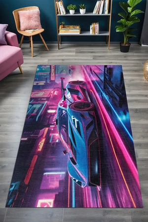 Cartense Modern Şönil Gaming Oyuncu Odası Halısı Dijital Baskılı Kaymaz Taban Yıkanabilir Gaming Halısı - Aydahome