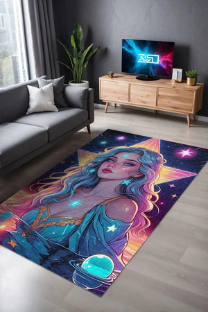 Serenam Modern Şönil Gaming Oyuncu Odası Halısı Dijital Baskılı Kaymaz Taban Yıkanabilir Gaming Halısı - Aydahome