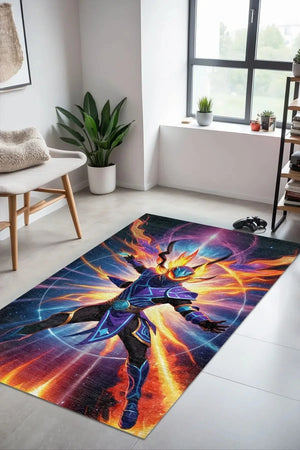 Magic Modern Şönil Gaming Oyuncu Odası Halısı Dijital Baskılı Kaymaz Taban Yıkanabilir Gaming Halısı - Aydahome