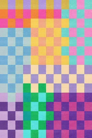 Mosaica Color Carnival Pamuk Tabanlı Yıkanabilen Kaydırmaz Antibakteriyel Şönil Salon Halısı - Aydahome