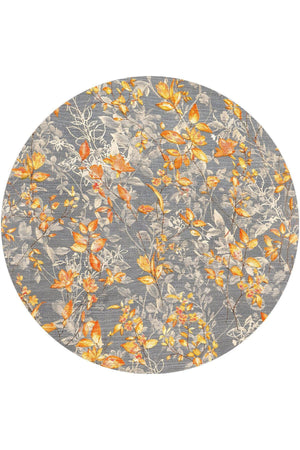 Sunfa Spring Bloom Çiçek Desenli Pamuk Tabanlı Yıkanabilen Kaydırmaz Antibakteriyel Yuvarlak Şönil Salon Halısı - Aydahome