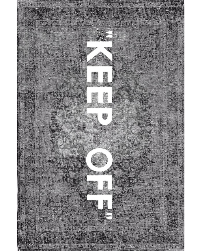 Medaglioane Gri Keep Off Pamuk Tabanlı Yıkanabilen Kaydırmaz Antibakteriyel Şönil Ofis Halısı