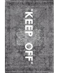 Medaglioane Gri Keep Off Pamuk Tabanlı Yıkanabilen Kaydırmaz Antibakteriyel Şönil Ofis Halısı