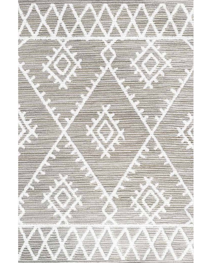 Abre Desenli Pamuk Tabanlı Yıkanabilen Kaydırmaz Antibakteriyel Şönil Salon Halısı