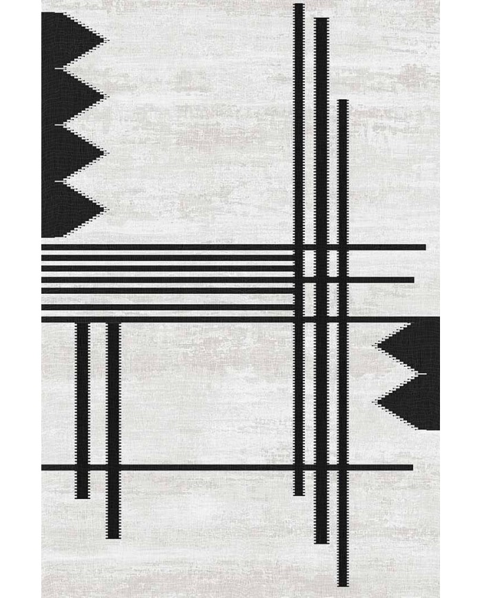 Acker Desenli Pamuk Tabanlı Yıkanabilen Kaydırmaz Antibakteriyel Şönil Salon Halısı