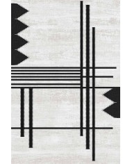 Acker Desenli Pamuk Tabanlı Yıkanabilen Kaydırmaz Antibakteriyel Şönil Salon Halısı