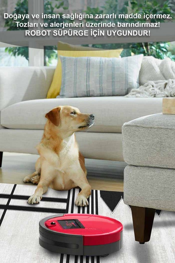 Acker Desenli Pamuk Tabanlı Yıkanabilen Kaydırmaz Antibakteriyel Şönil Salon Halısı