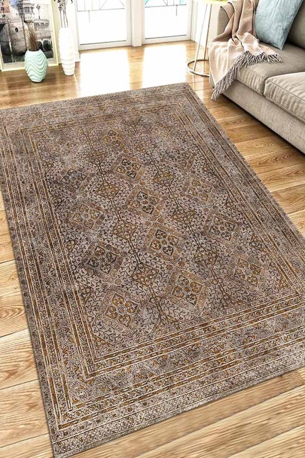 Allix Desenli Pamuk Tabanlı Yıkanabilen Kaydırmaz Antibakteriyel Şönil Salon Halısı Allix Desenli Pamuk Tabanlı Yıkanabilen Kaydırmaz Antibakteriyel Şönil Salon Halısı