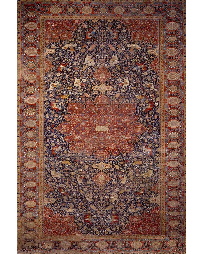 Arpiar Desenli Pamuk Tabanlı Yıkanabilen Kaydırmaz Antibakteriyel Şönil Salon Halısı