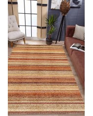 Austin Desenli Pamuk Tabanlı Yıkanabilen Kaydırmaz Antibakteriyel Şönil Salon Halısı