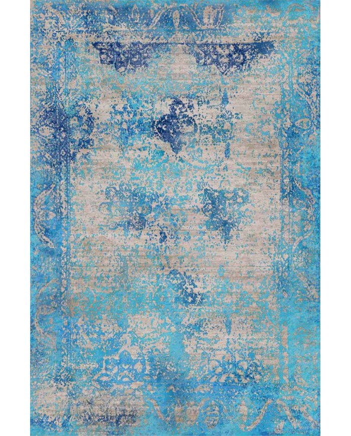 Belissa Desenli Pamuk Tabanlı Yıkanabilen Kaydırmaz Antibakteriyel Şönil Salon Halısı