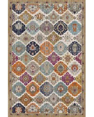 Boris Desenli Pamuk Tabanlı Yıkanabilen Kaydırmaz Antibakteriyel Şönil Salon Halısı