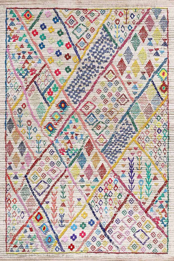 Boujdor Pamuk Tabanlı Yıkanabilen Kaydırmaz Antibakteriyel Şönil Salon Halısı