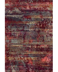 Bush Renkli Desenli Pamuk Tabanlı Yıkanabilen Kaydırmaz Antibakteriyel Şönil Salon Halısı