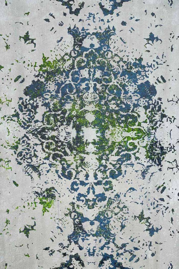 Camelia Eskitme Desenli Pamuk Tabanlı Yıkanabilen Kaydırmaz Antibakteriyel Şönil Salon Halısı