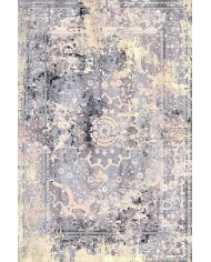 Cardamom Eskitme Desenli Pamuk Tabanlı Yıkanabilen Kaydırmaz Antibakteriyel Şönil Salon Halısı