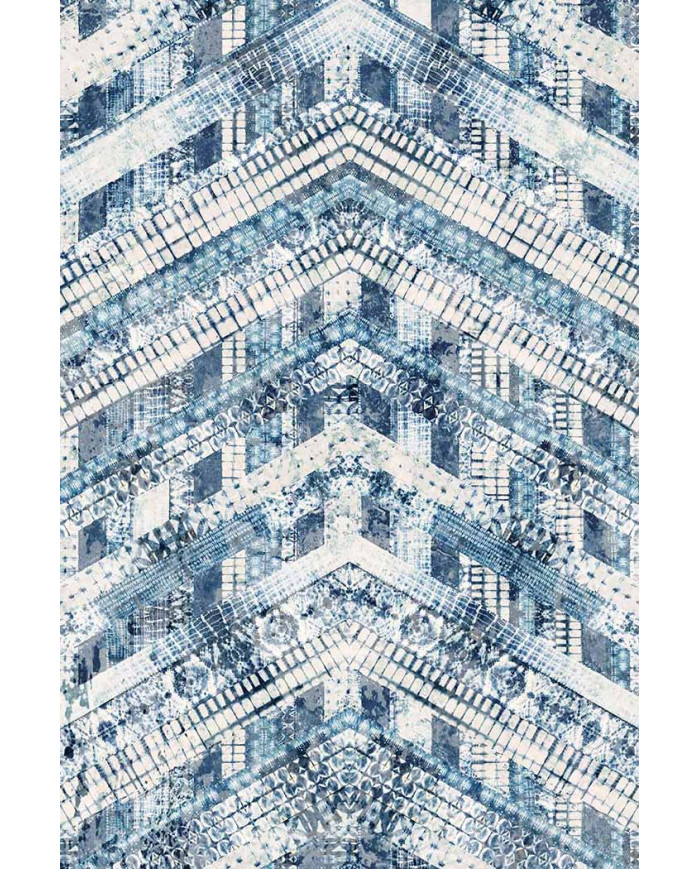 Cary Geometrik Desenli Pamuk Tabanlı Yıkanabilen Kaydırmaz Antibakteriyel Şönil Salon Halısı