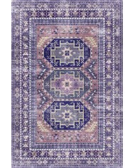 Darlen Desenli Pamuk Tabanlı Yıkanabilen Kaydırmaz Antibakteriyel Şönil Salon Halısı