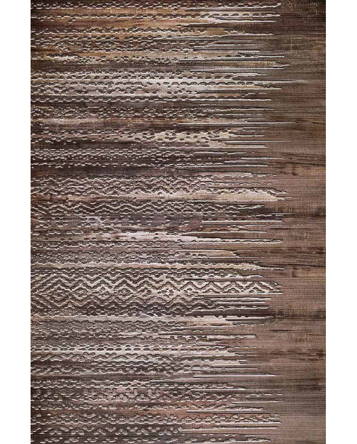 Davin Geometrik Desenli Pamuk Tabanlı Yıkanabilen Kaydırmaz Antibakteriyel Şönil Salon Halısı