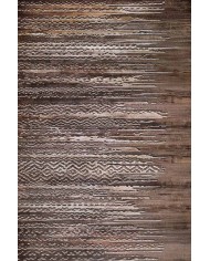 Davin Geometrik Desenli Pamuk Tabanlı Yıkanabilen Kaydırmaz Antibakteriyel Şönil Salon Halısı