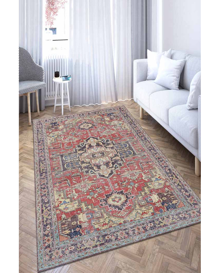 Eden Pamuk Tabanlı Yıkanabilen Kaydırmaz Antibakteriyel Şönil Salon Halısı