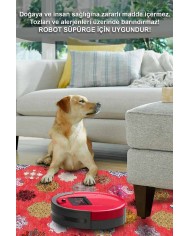 Elarte Kırmızı Pamuk Tabanlı Yıkanabilen Kaydırmaz Antibakteriyel Şönil Salon Halısı