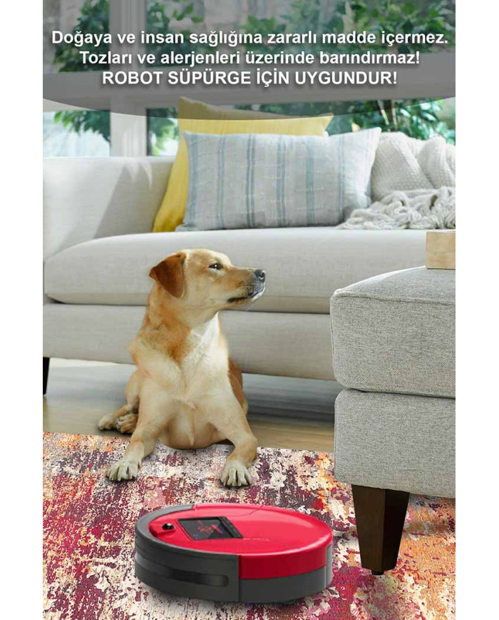 Emily Desenli Pamuk Tabanlı Yıkanabilen Kaydırmaz Antibakteriyel Şönil Salon Halısı