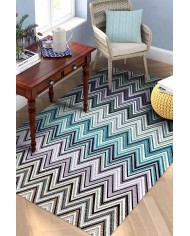 Evan Desenli Pamuk Tabanlı Yıkanabilen Kaydırmaz Antibakteriyel Şönil Salon Halısı