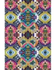 Everleigh Desenli Pamuk Tabanlı Yıkanabilen Kaydırmaz Antibakteriyel Şönil Salon Halısı