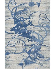 Farah Geometrik Desenli Pamuk Tabanlı Yıkanabilen Kaydırmaz Antibakteriyel Şönil Salon Halısı