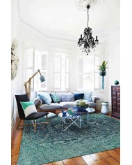 Fungus Eskitme Desenli Pamuk Tabanlı Yıkanabilen Kaydırmaz Antibakteriyel Şönil Salon Halısı