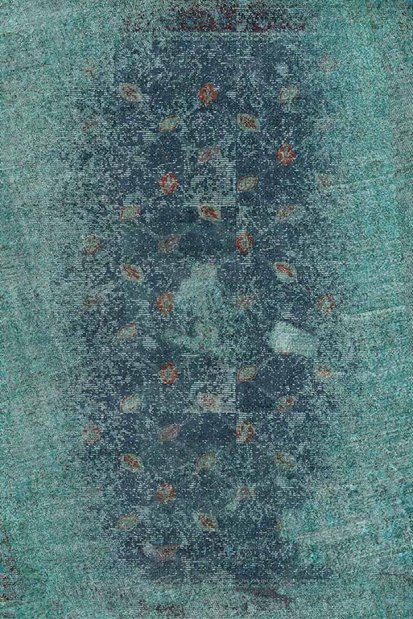 Fungus Eskitme Desenli Pamuk Tabanlı Yıkanabilen Kaydırmaz Antibakteriyel Şönil Salon Halısı