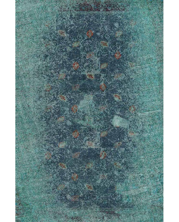 Fungus Eskitme Desenli Pamuk Tabanlı Yıkanabilen Kaydırmaz Antibakteriyel Şönil Salon Halısı