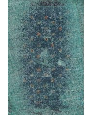 Fungus Eskitme Desenli Pamuk Tabanlı Yıkanabilen Kaydırmaz Antibakteriyel Şönil Salon Halısı