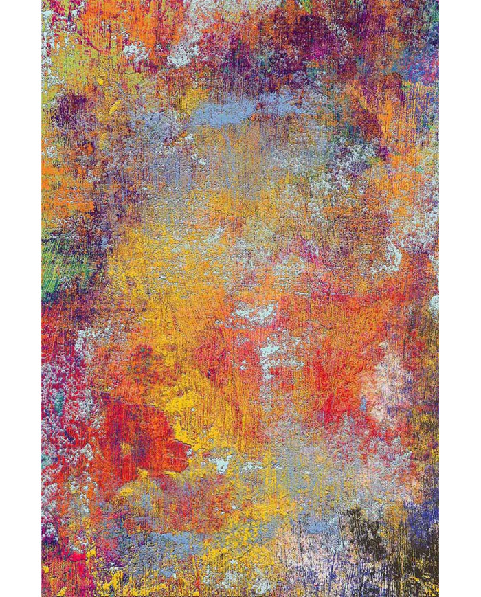 Gaudi Desenli Pamuk Tabanlı Yıkanabilen Kaydırmaz Antibakteriyel Şönil Salon Halısı