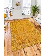 Ginato Desenli Pamuk Tabanlı Yıkanabilen Kaydırmaz Antibakteriyel Şönil Salon Halısı