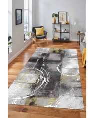 Kenyon Desenli Pamuk Tabanlı Yıkanabilen Kaydırmaz Antibakteriyel Şönil Salon Halısı