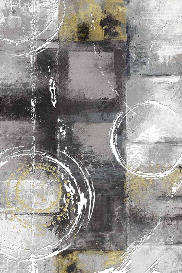 Kenyon Desenli Pamuk Tabanlı Yıkanabilen Kaydırmaz Antibakteriyel Şönil Salon Halısı